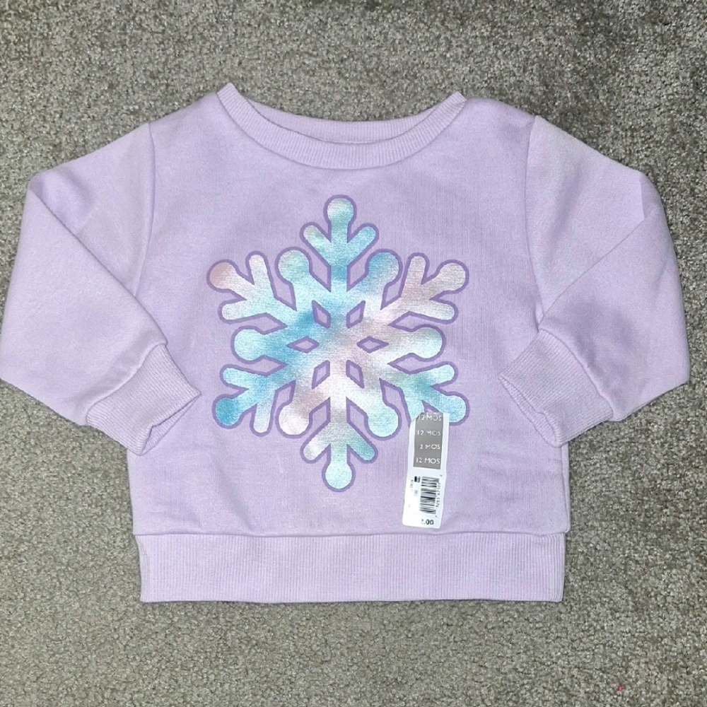 Kids Lavender Snowflake Sweatshirt
